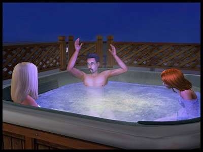 18 sims 2 montsimpa don lothario dina nina caliente soeurs bain remous eau ensemble trio séducteur séductrices