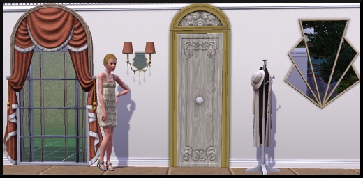 Sims 3 store l'age du jazz 2 miroir porte porte manteau fenetre rideau