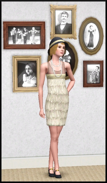 Sims 3 store l'age du jazz 6 vetements femme chaussures plus belle fille de la ville robe garçonne