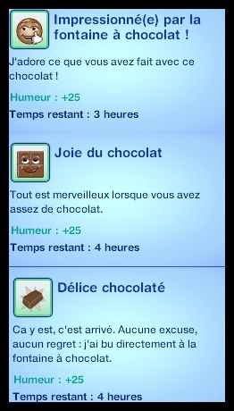5 sims 3 store cirque celebration Fontaine à chocolat Chutes de Choco par Miam S.A. moodlets