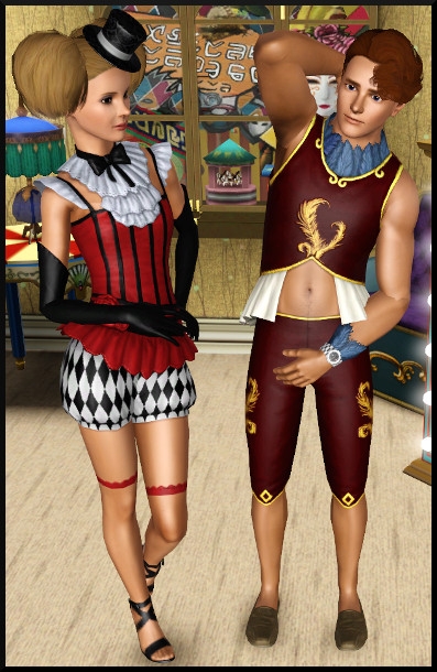 11 sims 3 store cirque celebration vetements coiffure homme femme