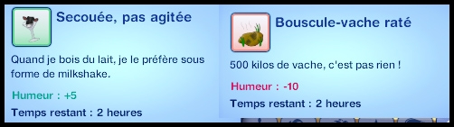 moodlet lorsque l'on secoue une vache