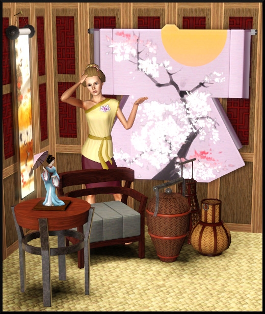 4 sims 3 store Compilation Inspiration japonaise teinture rose