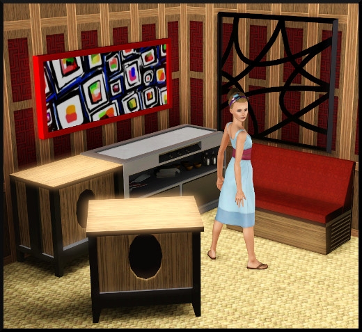 9 sims 3 store Salle à manger d'inspiration japonaise Itadakimasu ! cuisine Teppanyaki Chun et cie