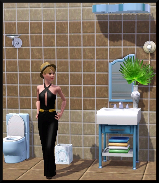 Sims 3 Store Série Labaie Salle de Bain toilettes évier plante lampe