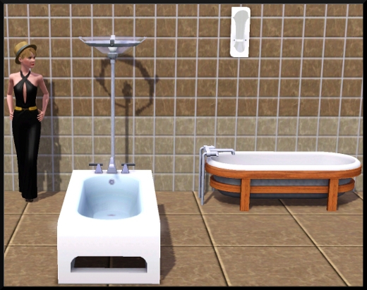 Sims 3 Store Série Labaie Salle de Bain Baignoires Lampes