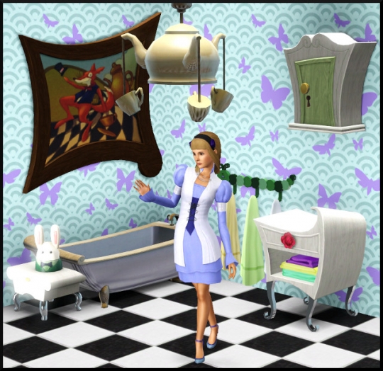 3 sims 3 store set a travers la longue vue salle de bain baignoire