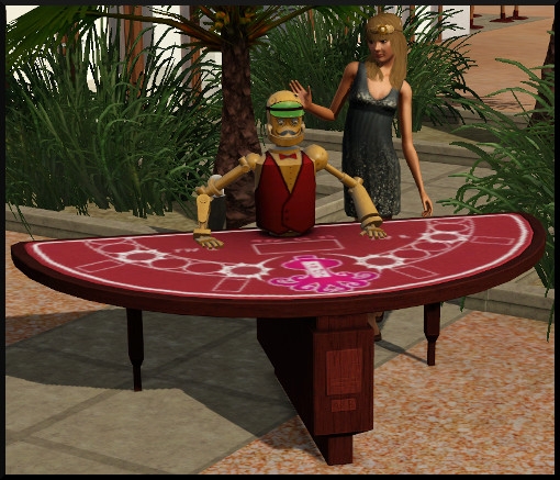 1 sims 3 store Lot Poker et roulette Doubler la mise  Table de poker Main de l'homme mort presentation