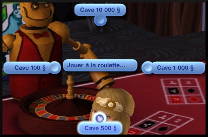 5 sims 3 store Lot Poker et roulette Doubler la mise  Table de roulette Faites vos jeux interactions