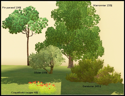 Sims 3 monte vista arbre