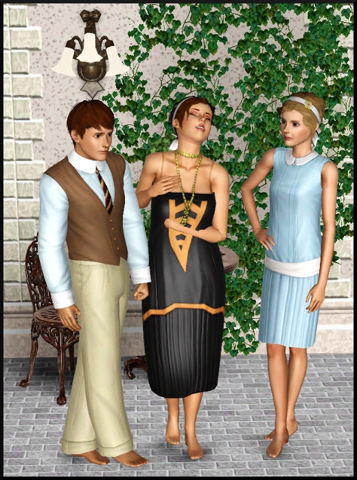 4 sims 3 store inspire par la nouvelle orleans Ragtime à La Nouvelle-Orléans robe bleue