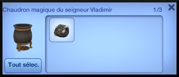 7 sims 3 store plus de magie Chaudron magique du seigneur Vladimir chaudron ouvert