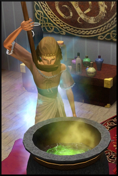 12 sims 3 store plus de magie Chaudron magique du seigneur Vladimir action boire potion