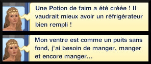 17 sims 3 store plus de magie Chaudron magique du seigneur Vladimir message potion faim