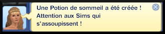 22 sims 3 store plus de magie Chaudron magique du seigneur Vladimir message potion sommeil