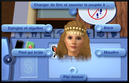 39 sims 3 store plus de magie  Poupée vaudou Imitation malléable interaction faire pipi epingle bruler pied maudire benir