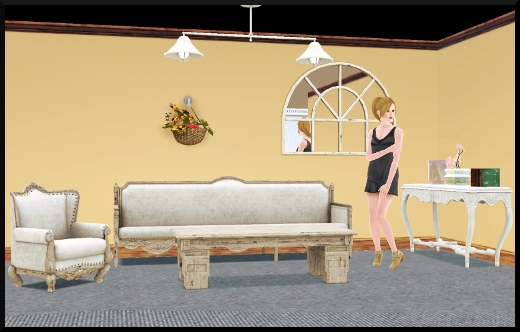 2 Store Sims 3 Provence ensemble canapé mirior fauteuil lampe console