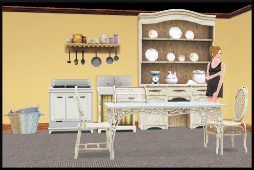 3 Store Sims 3 Provence table buffet évier cuisinière