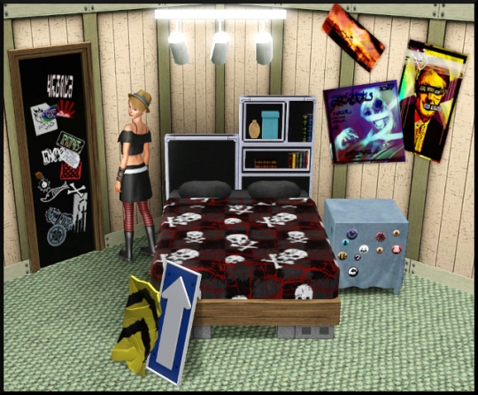 3 sims 3 store 100 punk chambre lit