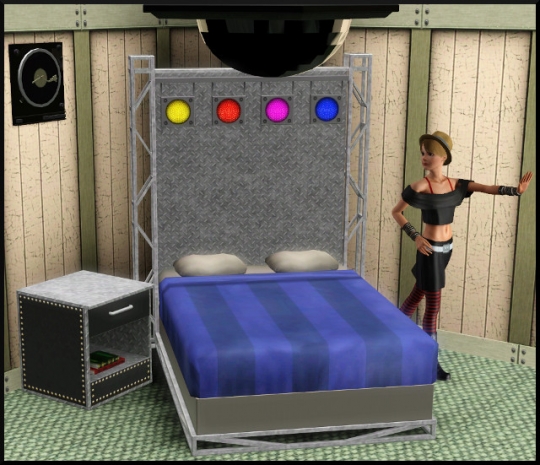 4 sims 3 store 100 punk chambre milieu premier rang lit