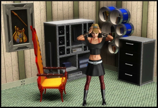 5 sims 3 store 100 punk chambre milieu premier rang lit