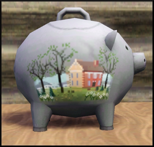 3 Sims 3 StoreCuisine et salle à manger Rustique à l'ancienne sculpture petit cochon