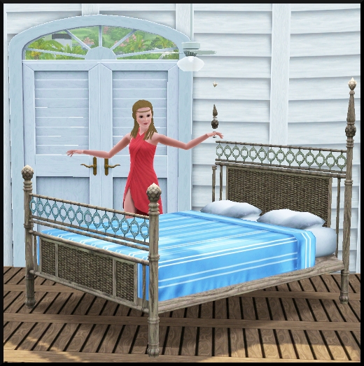 4 Sims 3 Store Sable Surf et Soleil Villa sur l'ïle lit porte