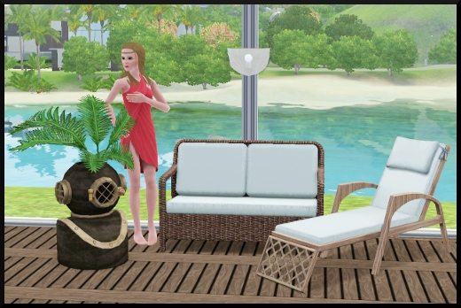 9 Sims 3 Store Sable Surf et Soleil Sable Surf et Soleil fauteuil chaise longue plante