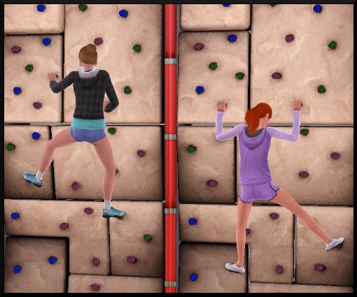 9 sims 3 store une vie pleine d'aventure mur d'escalade défi vertical course betty bloup