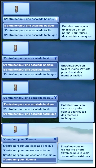 12 sims 3 store mur d'escalade défi vertical difficulé entrainement