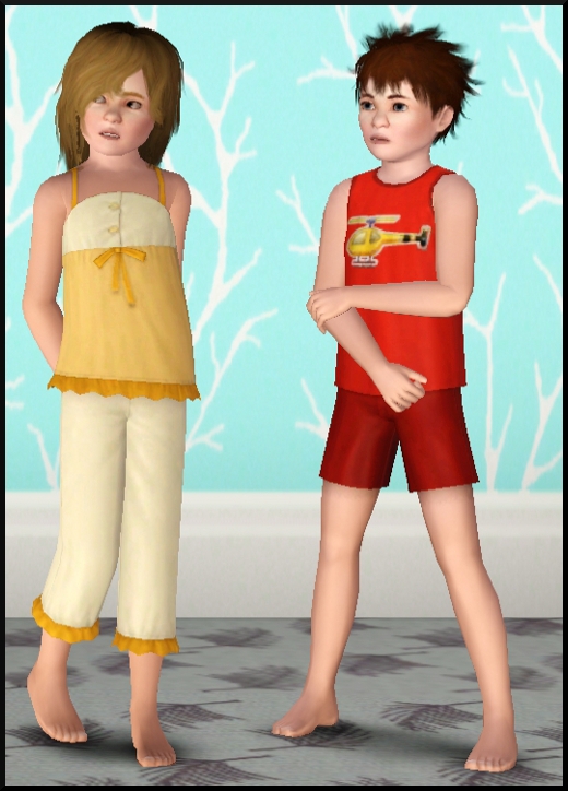 7 sims 3 store vetement enfants luxe vetement haut de pyjama sans manches