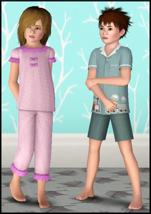 8 sims 3 store vetement enfants luxe vetement pyjama à volants