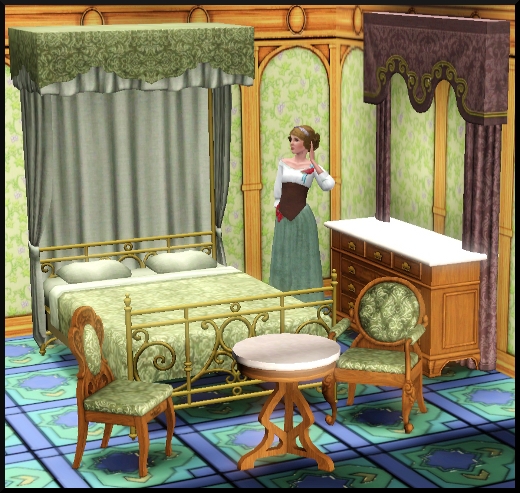 sims 3 store vie royale chambre lit deux places gueridon fauteuil