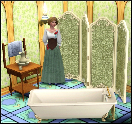 sims 3 store vie royale salle de bain baignoire paravent