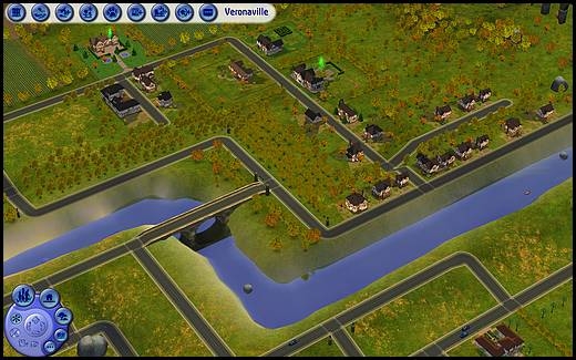 sims 2 quartier veronaville vue générale