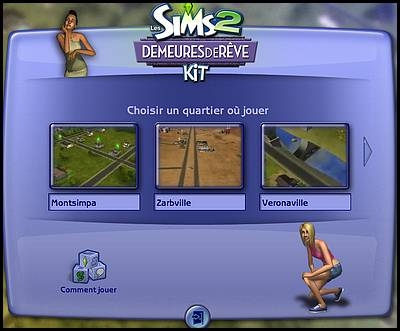 sims 2 panneau choix du quartier montsimpa zarbville veronaville