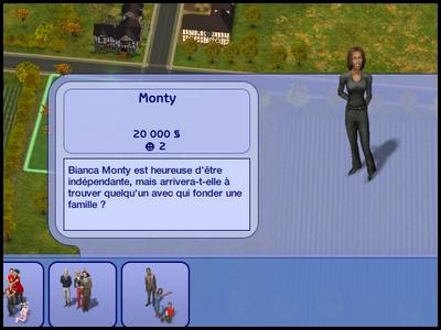 sims 2 veronaville boîte à familles bianca monty célibataire