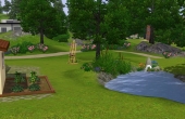 Jardin potager et petit étang