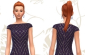 Robe violette et noir avec fermeture eclair simple