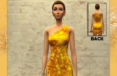 Robe dorée femme