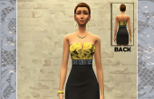 Robe noire et dorée femme