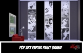 Pop Art Noir et Blanc Murs grand Panneaux séparés