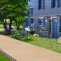 Mas Provencal Sims 4 Vue rapprochée de l'avant de la maison