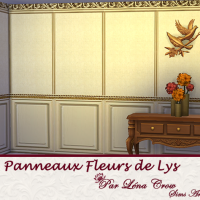 Panneaux Fleur de Lys variation unie