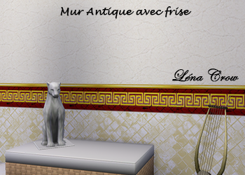 Mur Antique avec Frise et Parement carrelé