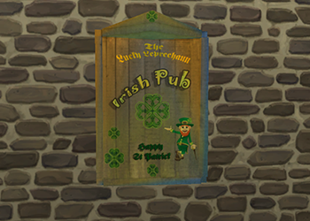 Panneau Irish Pub "The Lucky Leprechaun"