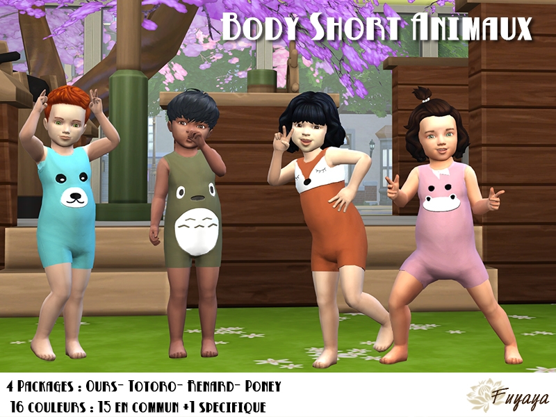4 body short animaux