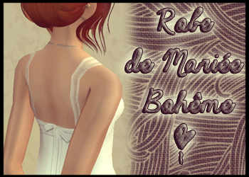 Robe de Mariée Bohème pour femme Sims 2
