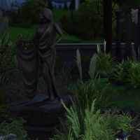 Le cimetière maudit - le bassin et le pont de nuit
