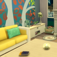 Blue - salon - la cheminée